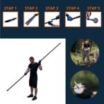 Uitschuifbare magneetstok met montage in 5 stappen, ideaal om metalen objecten uit sloten of moeilijk bereikbare plekken te vissen.