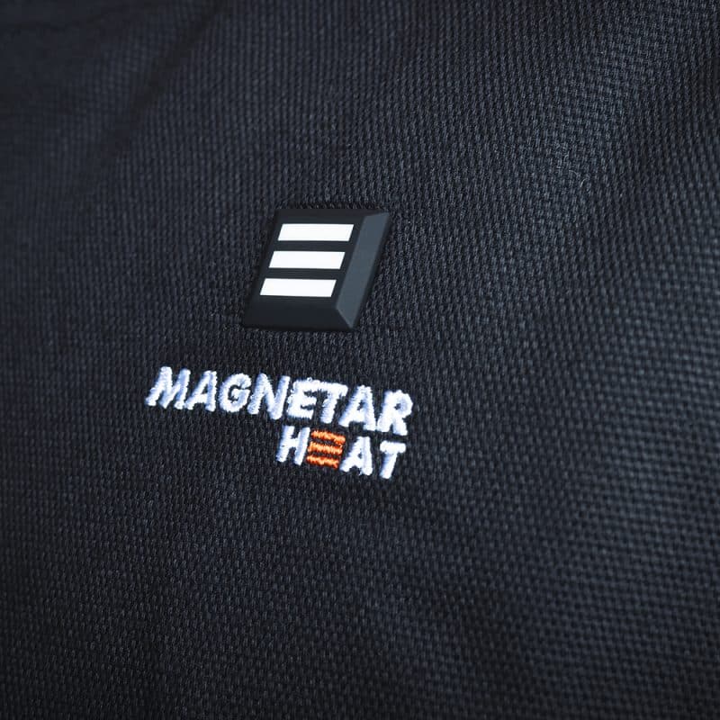 De verwarmde werkjas van Magnetar kun je eenvoudig bedienen.