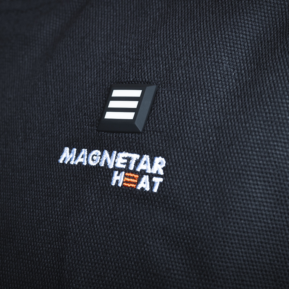De verwarmde werkjas van Magnetar kun je eenvoudig bedienen.