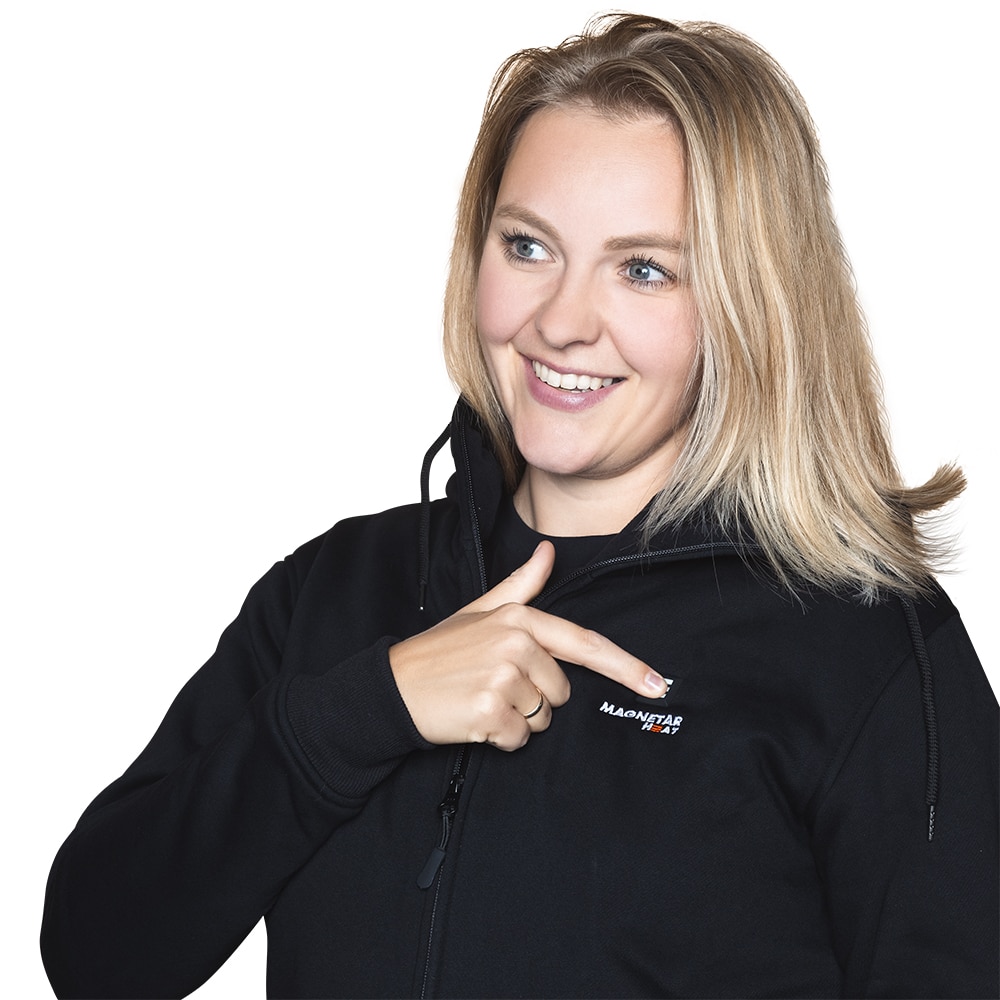 Het verwarmd vest is eenvoudig te bedienen