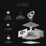 USP-afbeelding van Cube vismagneet met 360° magnetische kracht, volledige bescherming, groot bereik en voorgemonteerde oogbout.