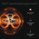 USP-afbeelding van Cube vismagneet met 360° magnetische trekkracht, 1350 kg totale kracht en bereik tot 17 cm voor magneetvissen.