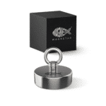 Productfoto Classic 200 enkelzijdige vismagneet met oogbout en zwarte verpakking voor magneetvissen