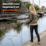 Lifestyle afbeelding van magneetvissen in een haven, geschikt voor beginners en gevorderden