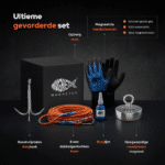 USP foto gevorderde magneetvis set met vismagneet, touw, handschoenen, dreg, borglijm en opbergdoos